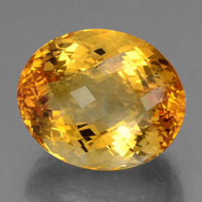 47.50캐럿 천연 골든 옐로우 시트린, 타원형 컷, 24.2×19.7 mm, VVS