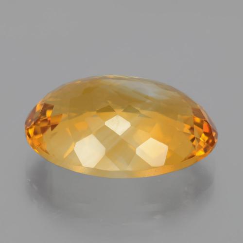 13.42캐럿 천연 딥 골든 오렌지 시트린, 타원형 컷, 18.7×14.1 mm, VVS