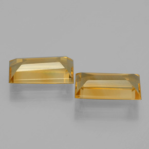 캐럿 천연 골든 옐로우 시트린 보석, 바게트, 11.6×6.1 mm, VVS