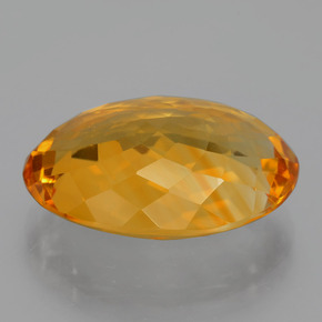 14.86캐럿 천연 골드 시트린, 타원형 컷, 20×14.2 mm, VVS
