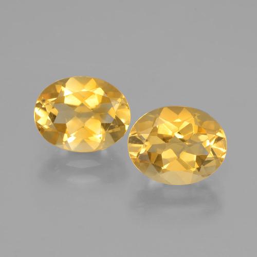 3.60캐럿 천연 브라이트 골드 시트린 보석, 타원형 컷, 9.1×7.3 mm, VVS-VS