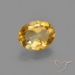 1.40캐럿 천연 미디엄 다크 골든 시트린, 타원형 컷, 8.9×7 mm, VVS-VS