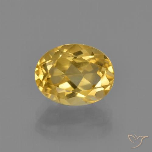2.03ct 자연스러운 골든 황수정, 타원형, VS