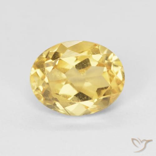 2.12ct 자연스러운 금 황수정, 타원형, VVS-VS