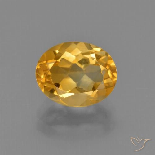2.08ct 자연스러운 다크 골든 황수정, 타원형, VVS-VS