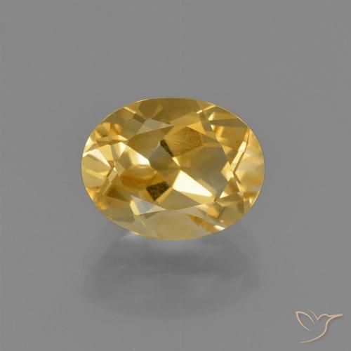 1.85ct 자연스러운 골든 오렌지 황수정, 타원형, VS