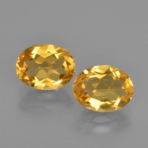 3.36캐럿 천연 골든 오렌지 시트린 보석, 타원형 컷, 9×6.9 mm, VVS-VS