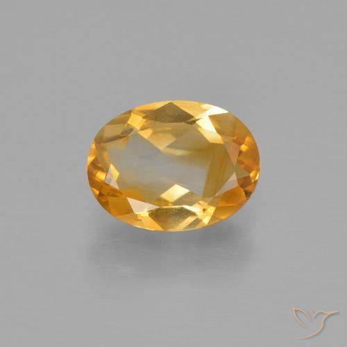 1.38ct 자연스러운 딥 골든 오렌지 황수정, 타원형, VS