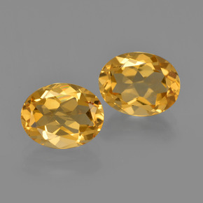 캐럿 천연 골든 옐로우 시트린 보석, 타원형 컷, 9×7.1 mm, VVS