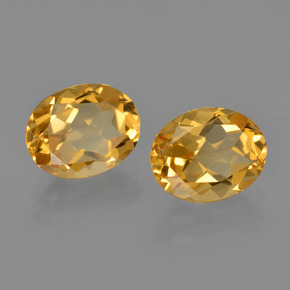 캐럿 천연 골든 옐로우 시트린 보석, 타원형 컷, 9×7.1 mm, VVS