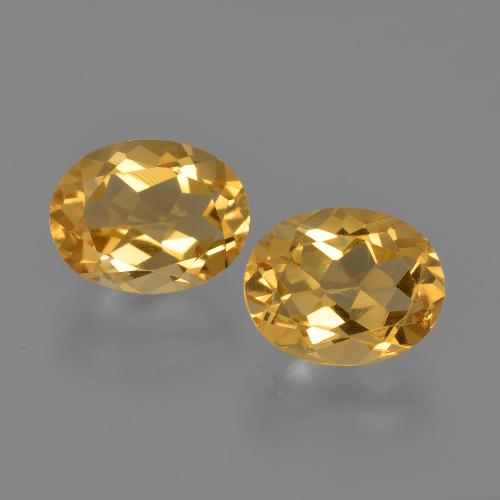 3.46캐럿 천연 딥 골든 오렌지 시트린 보석, 타원형 컷, 8.9×7 mm, VVS-VS