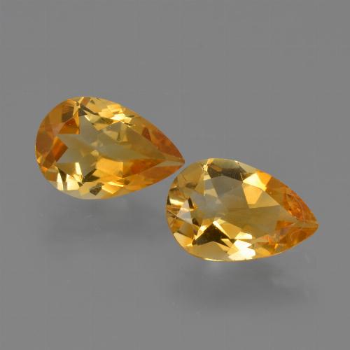 2.00캐럿 천연 골드 시트린 보석, 배 모양, 9×6.1 mm, VVS-VS