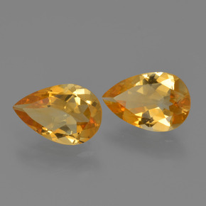 2.00캐럿 천연 골드 시트린 보석, 배 모양, 9×6.1 mm, VVS-VS