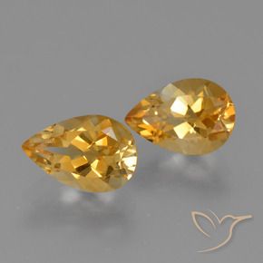 2.37캐럿 천연 딥 오렌지-골드 시트린 보석, 배 모양, 8.8×6 mm, VS