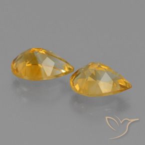 2.37캐럿 천연 딥 오렌지-골드 시트린 보석, 배 모양, 8.8×6 mm, VS
