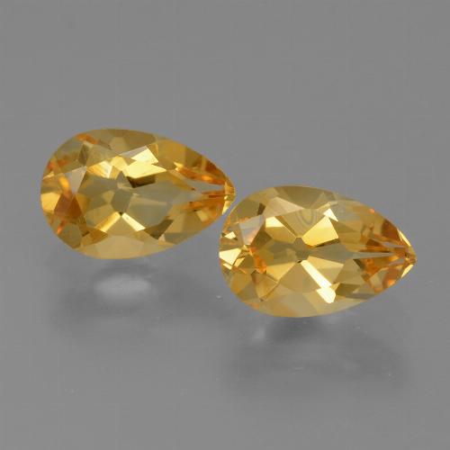 2.26캐럿 천연 다크 오렌지-골드 시트린 보석, 배 모양, 8.9×6 mm, VVS-VS