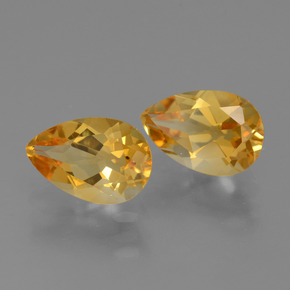 2.26캐럿 천연 다크 오렌지-골드 시트린 보석, 배 모양, 8.9×6 mm, VVS-VS