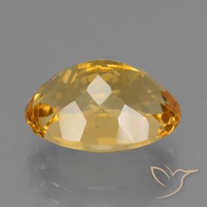 4.83캐럿 천연 미디엄 다크 골든 시트린, 타원형 컷, 12.8×9.7 mm, VVS