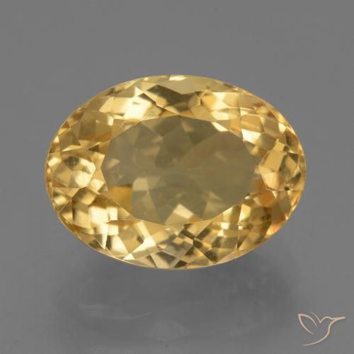 7.95ct 자연스러운 미디엄 다크 골든 황수정, 타원형, VVS