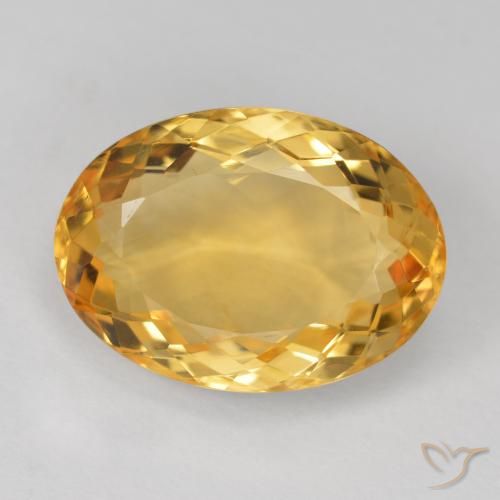 7.71ct 자연스러운 미디엄 다크 골든 황수정, 타원형, VVS-VS