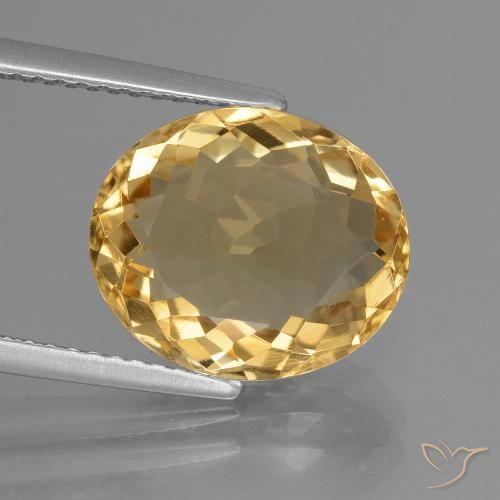 5.04ct 자연스러운 라이트 오렌지-골드 황수정, 타원형, VVS