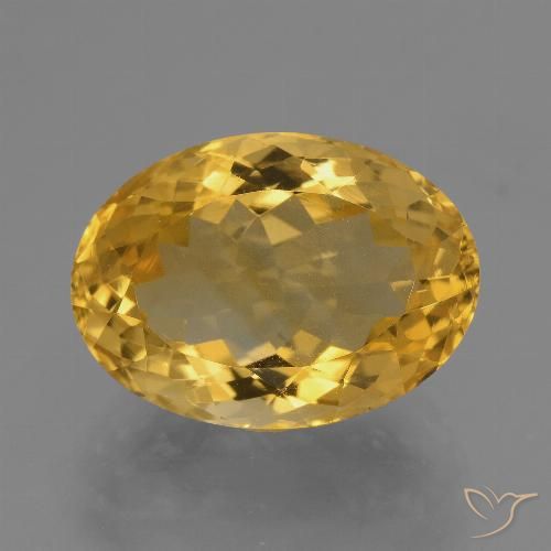 6.97ct 자연스러운 딥 골든 오렌지 황수정, 타원형, VVS