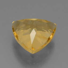 5.96캐럿 천연 골든 옐로우 시트린, 트릴리언, 12.8×12.4 mm, VS