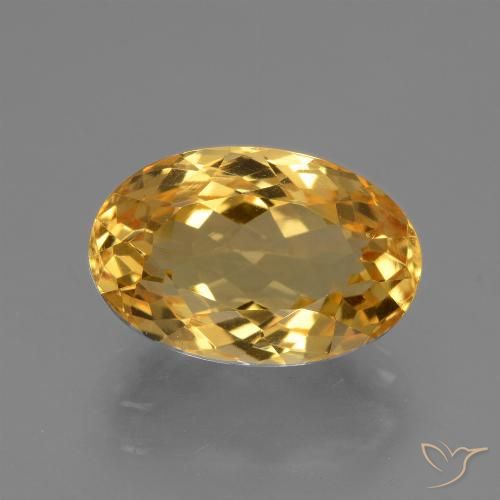 4.73ct 자연스러운 다크 골든 황수정, 타원형, VVS