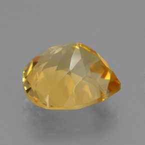 4.70캐럿 천연 미디엄 골든 시트린, 배 모양, 11.9×11.4 mm, VVS