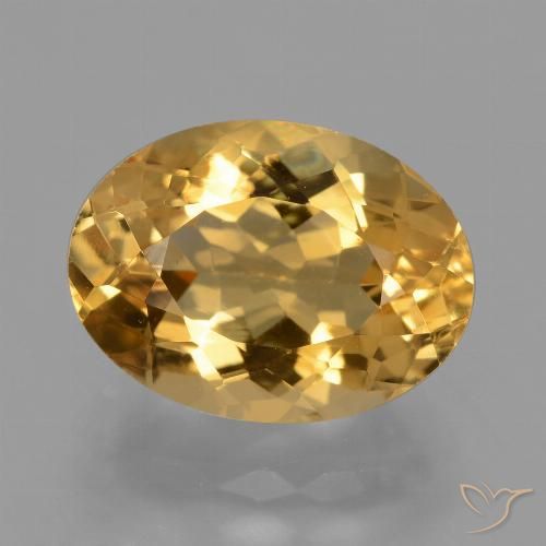 4.53ct 자연스러운 딥 골든 오렌지 황수정, 타원형, VS