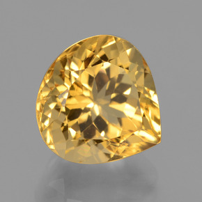 4.93캐럿 천연 골든 시트린, 배 모양, 11.1×11 mm, VVS