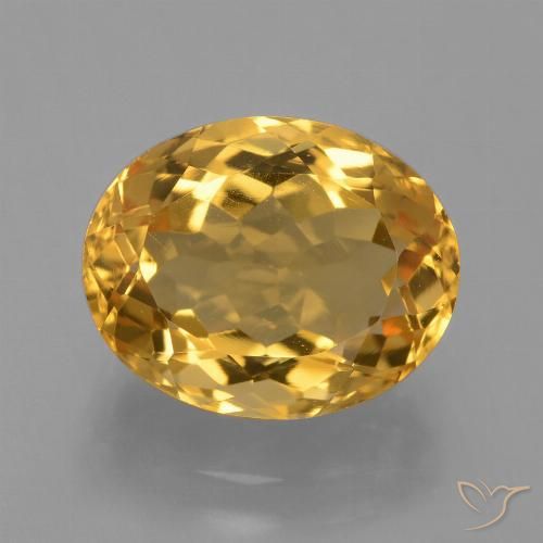 4.35ct 자연스러운 다크 골든 황수정, 타원형, VVS-VS