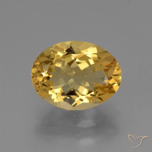 3.52ct 자연스러운 골든 오렌지 황수정, 타원형, VS