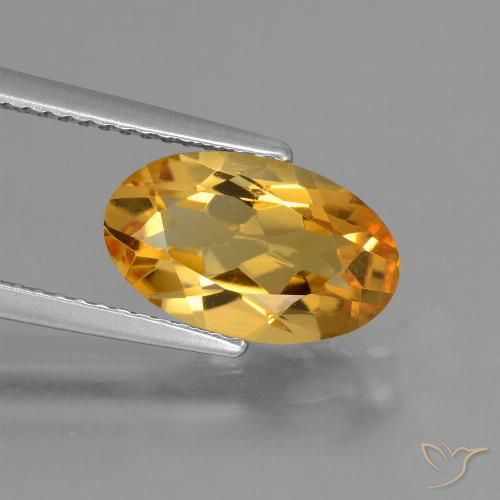 2.44ct 자연스러운 다크 골든 황수정, 타원형, VVS