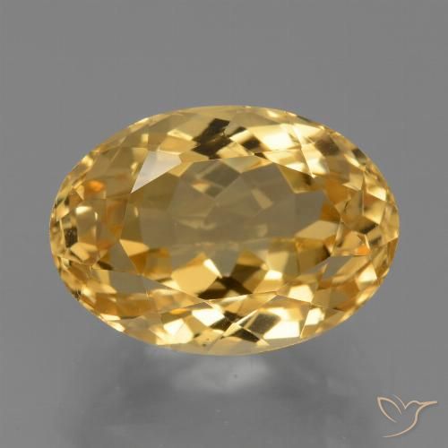 5.52ct 자연스러운 딥 골든 오렌지 황수정, 타원형, VVS
