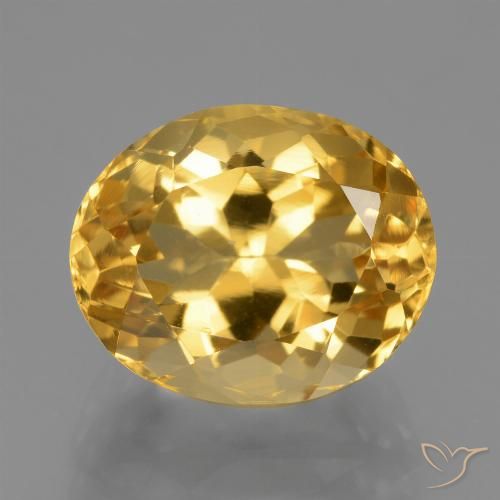 4.97ct 자연스러운 골든 황수정, 타원형, VVS