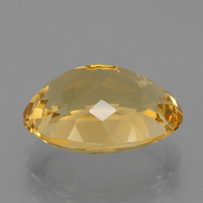 7.80캐럿 천연 골든 옐로우 시트린, 타원형 컷, 14.9×11.8 mm, VVS
