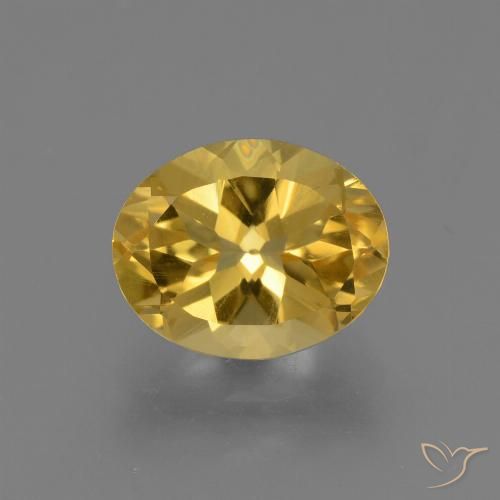 2.30ct 자연스러운 미디엄 골든 황수정, 타원형, VS