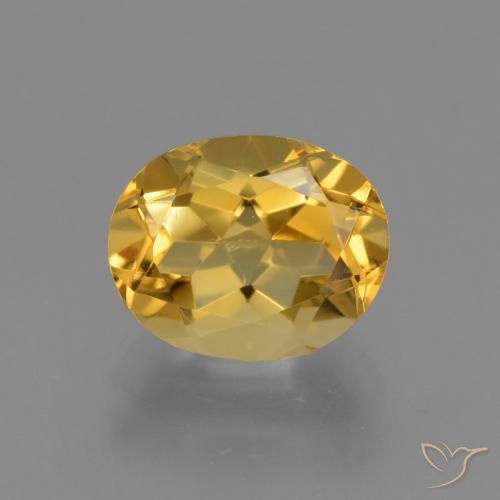 2.60ct 자연스러운 골든 오렌지 황수정, 타원형, VVS