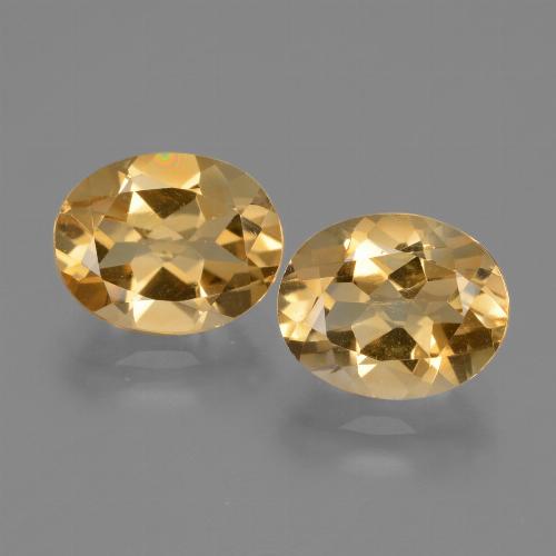 4.84캐럿 천연 골든 시트린 보석, 타원형 컷, 10×7.9 mm, VVS-VS