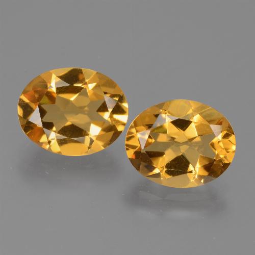 4.51캐럿 천연 딥 골든 오렌지 시트린 보석, 타원형 컷, 9.9×7.9 mm, VVS-VS