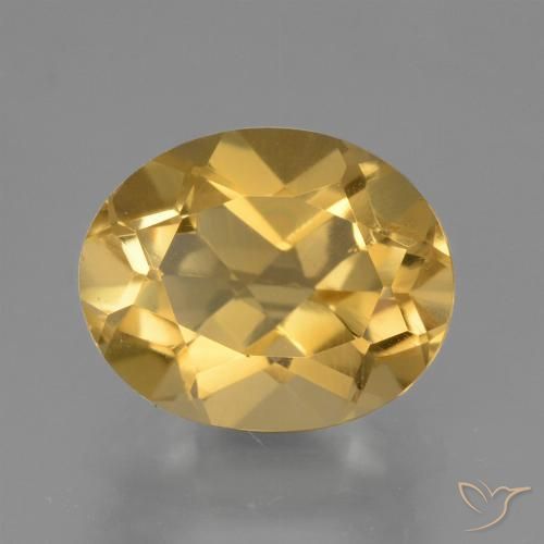 2.25ct 자연스러운 골든 오렌지 황수정, 타원형, VVS