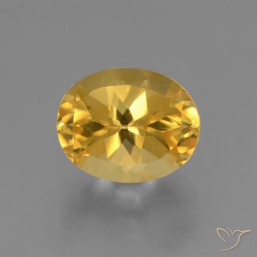 2.69ct 자연스러운 브라이트 골드 황수정, 타원형, VS