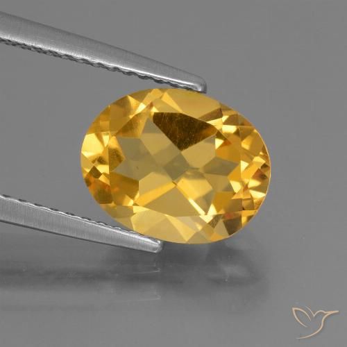 2.57ct 자연스러운 미디엄 골든 황수정, 타원형, VVS-VS