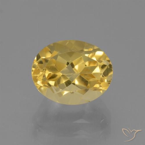 2.92ct 자연스러운 골든 오렌지 황수정, 타원형, VVS
