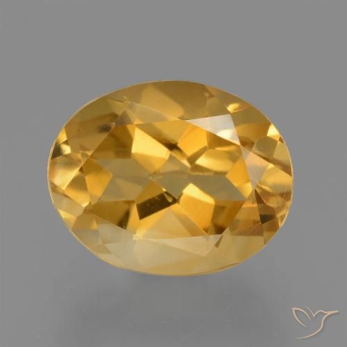 2.74ct 자연스러운 딥 골든 오렌지 황수정, 타원형, VVS