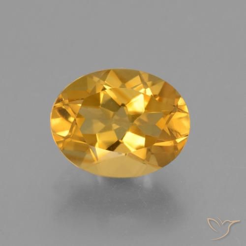 2.44ct 자연스러운 딥 골든 오렌지 황수정, 타원형, VVS