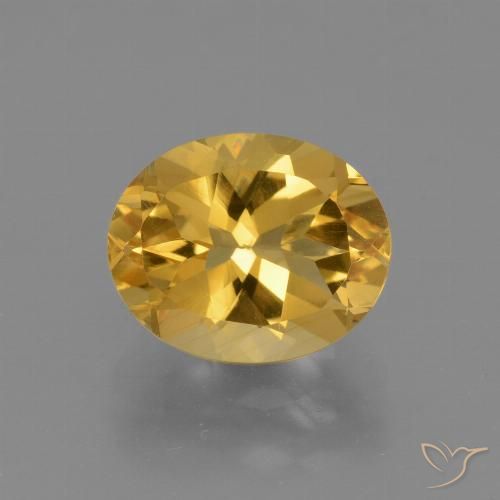 2.51ct 자연스러운 골든 오렌지 황수정, 타원형, VS