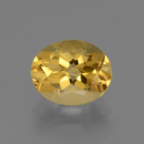 2.50캐럿 천연 미디엄 골든 시트린, 타원형 컷, 10×8 mm, VVS