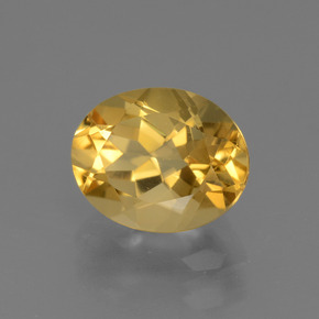 2.50캐럿 천연 미디엄 골든 시트린, 타원형 컷, 10×8 mm, VVS